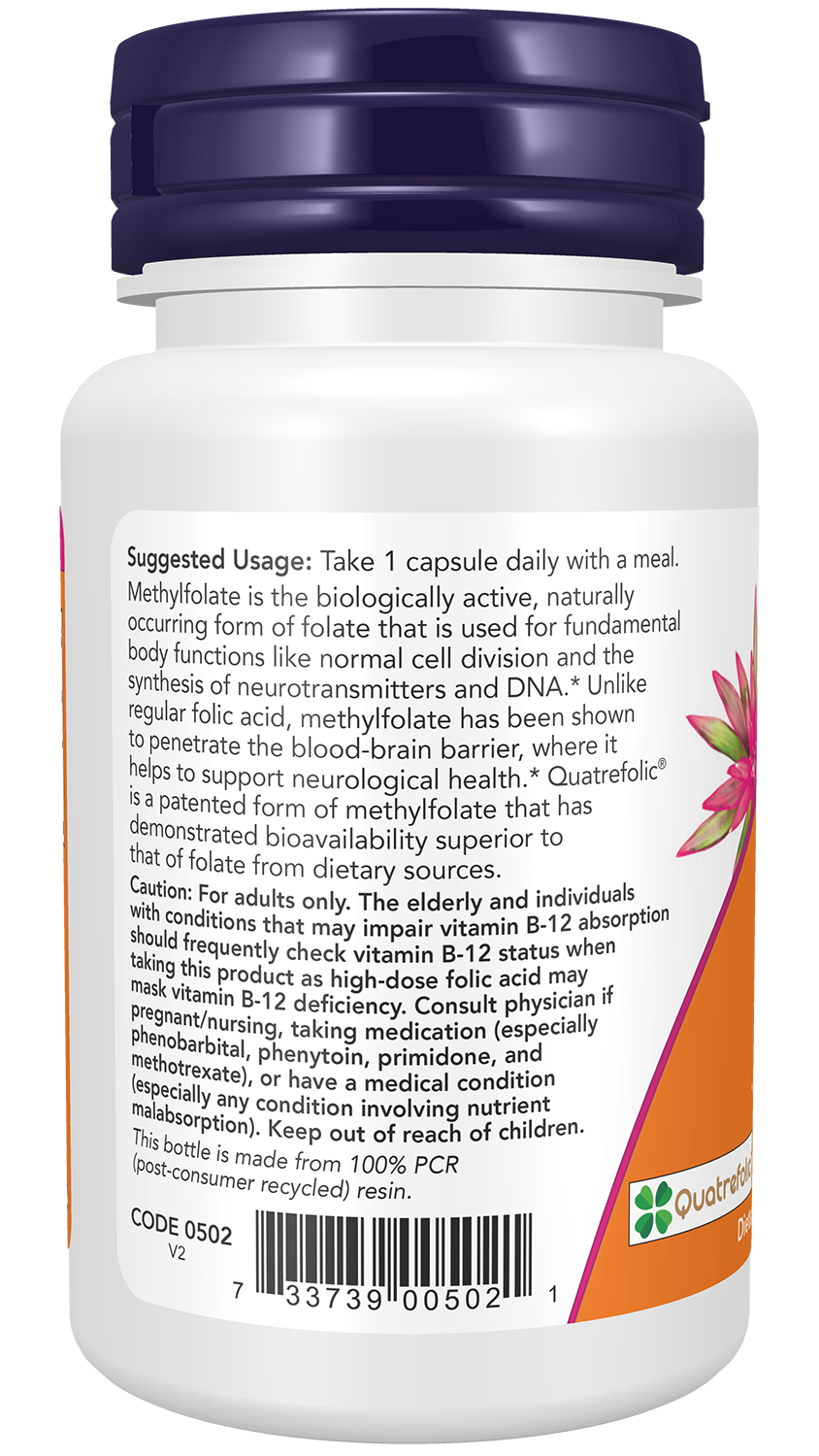 NOW Supplements, Methyl Folate 5000 mcg, 50 Veg Caps