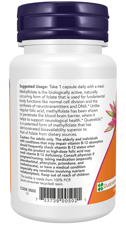 NOW Supplements, Methyl Folate 5000 mcg, 50 Veg Caps