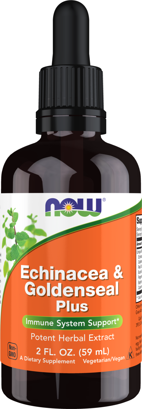 NOW Supplements, Echinacea & Goldenseal Plus with Dropper, 2 fl. oz