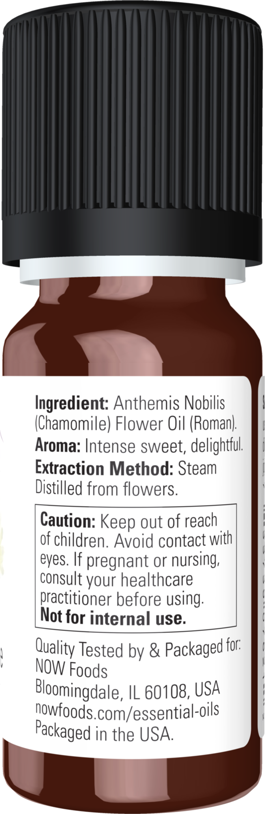 NOW Essential Oils, Chamomile Oil, Undiluted, Steam Distilled, 10 mL