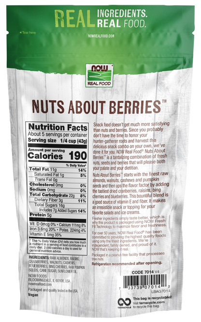 NOW Foods, Nuts About Berries™, 8 oz