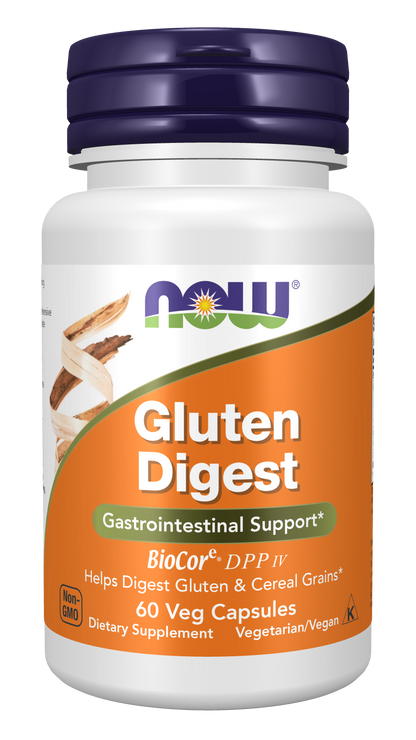 NOW Supplements, Gluten Digest with BioCore®DPP IV, 60 Veg Caps