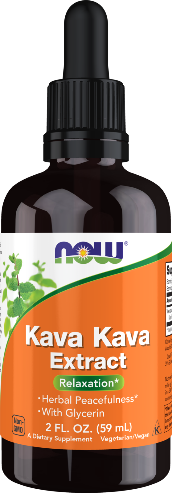 NOW Supplements, Kava Kava Liquid Extract, Glycerin, Dropper Included, 2 oz