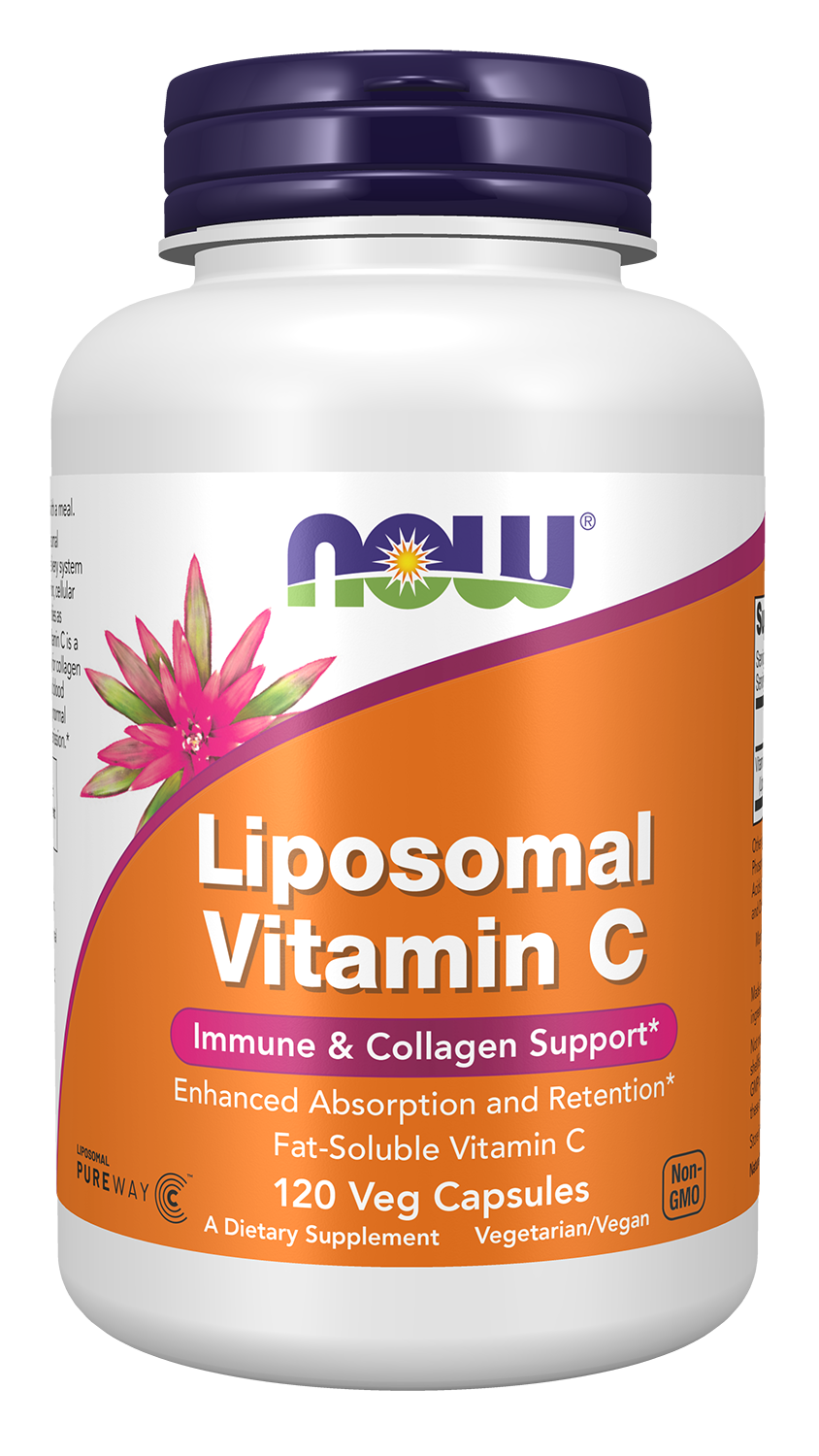 NOW Supplements, Liposomal Vitamin C, Immune Support*, 120 Veg Caps