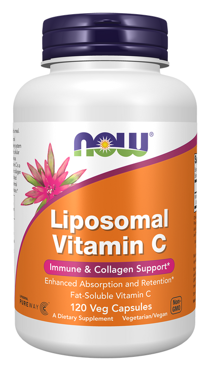 NOW Supplements, Liposomal Vitamin C, Immune Support*, 120 Veg Caps