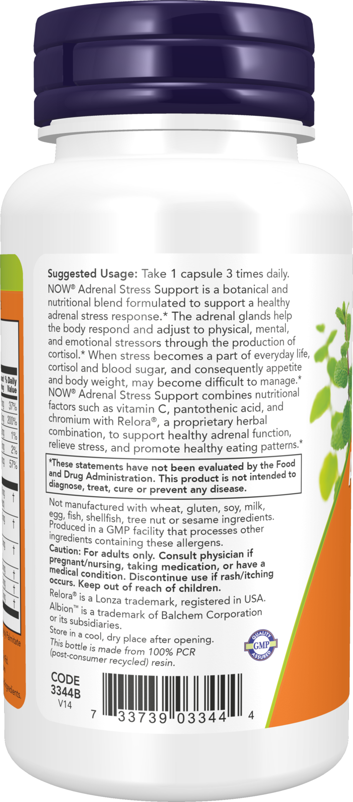 NOW Supplements, Adrenal Stress Support with Relora®,  90 Veg Caps