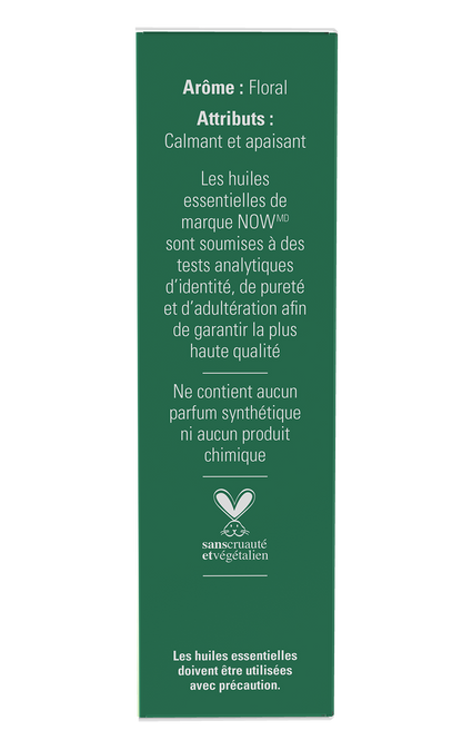 NOW Essential Oils, Organic Lavender Calming Roll-On, 10 mL