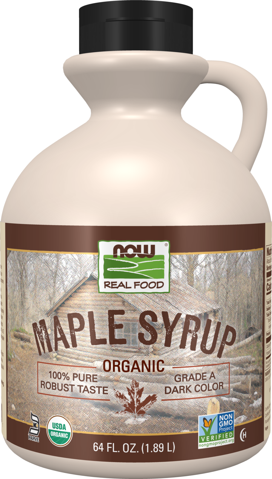 NOW Foods, Certified Organic Maple Syrup, Grade A Dark Color, 64 fl. oz