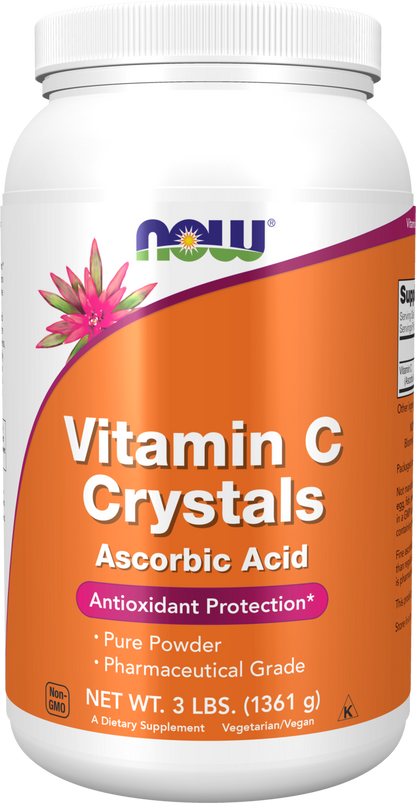 NOW Supplements, Vitamin C Crystals (Ascorbic Acid), 3 lbs