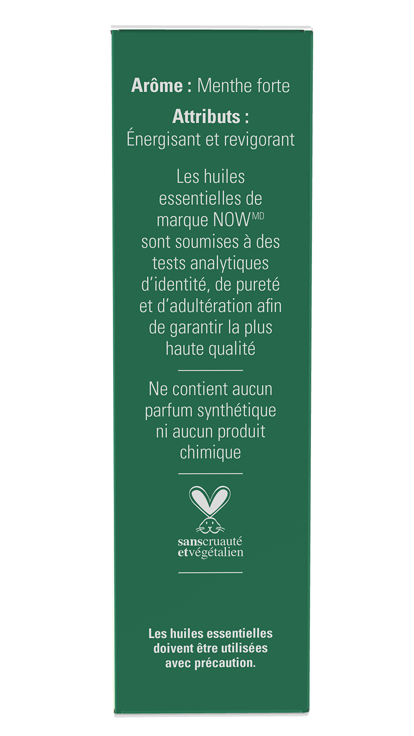 NOW Essential Oils, Organic Peppermint Energizing Roll-On, 10 mL