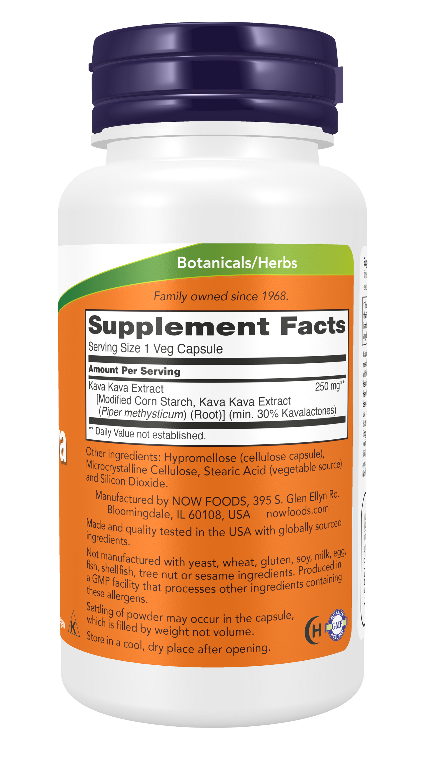 NOW Supplements, Kava Kava Extract Extract, 30% Kavalactones, 60 Veg Caps