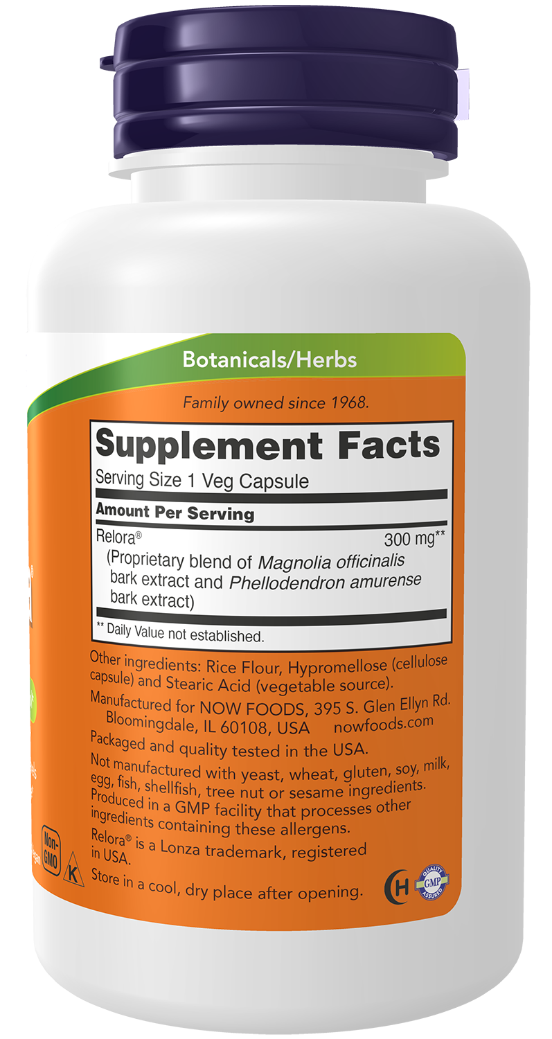 NOW Supplements, Relora 300 mg, Blend of Plant Extracts, 120 Veg Caps
