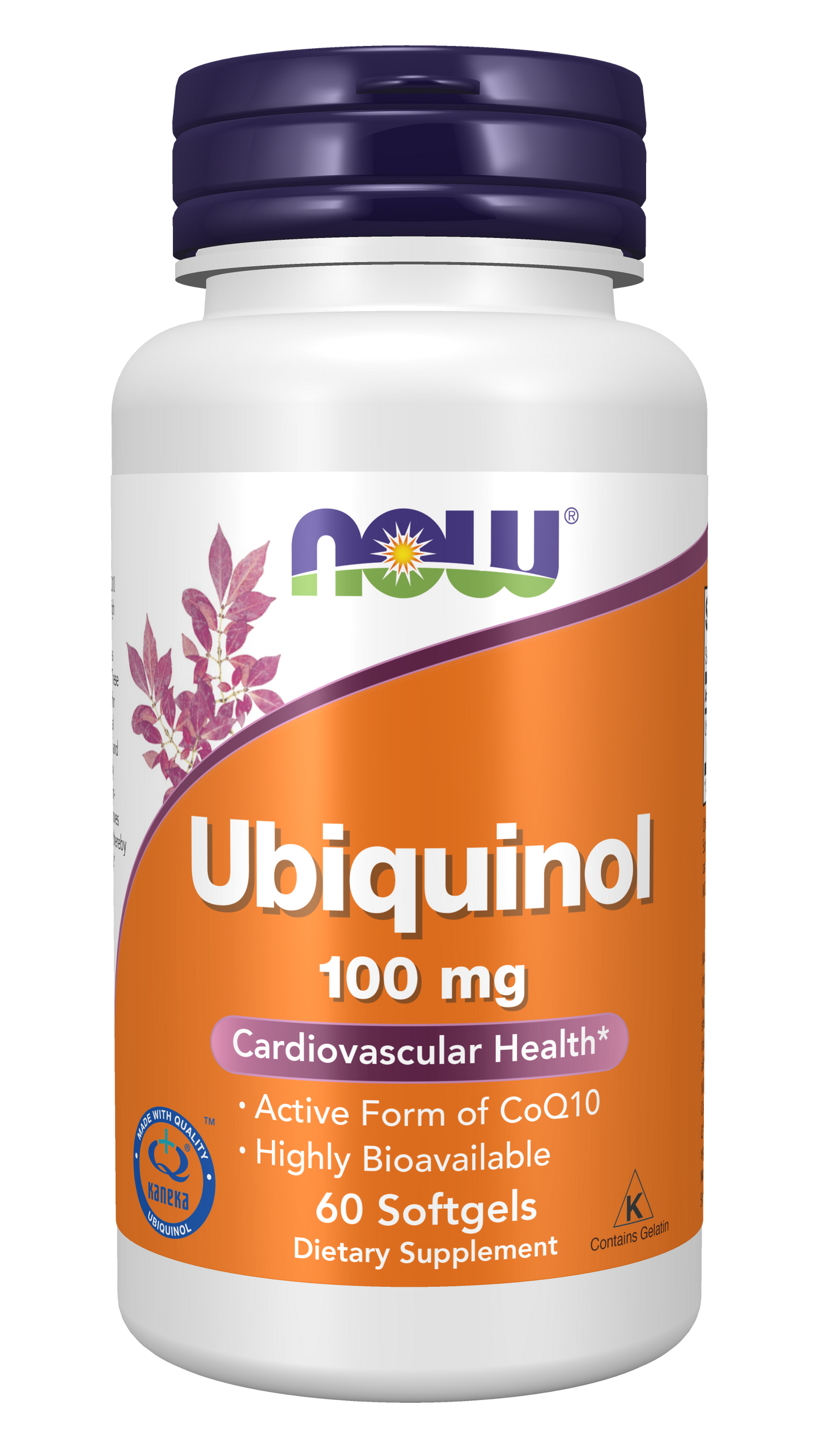 NOW Supplements, Ubiquinol 100 mg, High Bioavailability, 60 Softgels