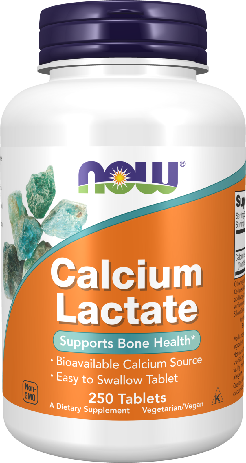 NOW Supplements, Calcium Lactate, Supports Bone Health*, 250 Tabs