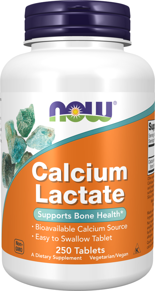 NOW Supplements, Calcium Lactate, Supports Bone Health*, 250 Tabs
