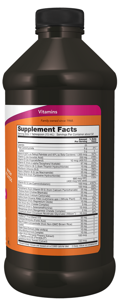 NOW Supplements, Liquid Multi, Tropical Orange Flavor, 16 oz