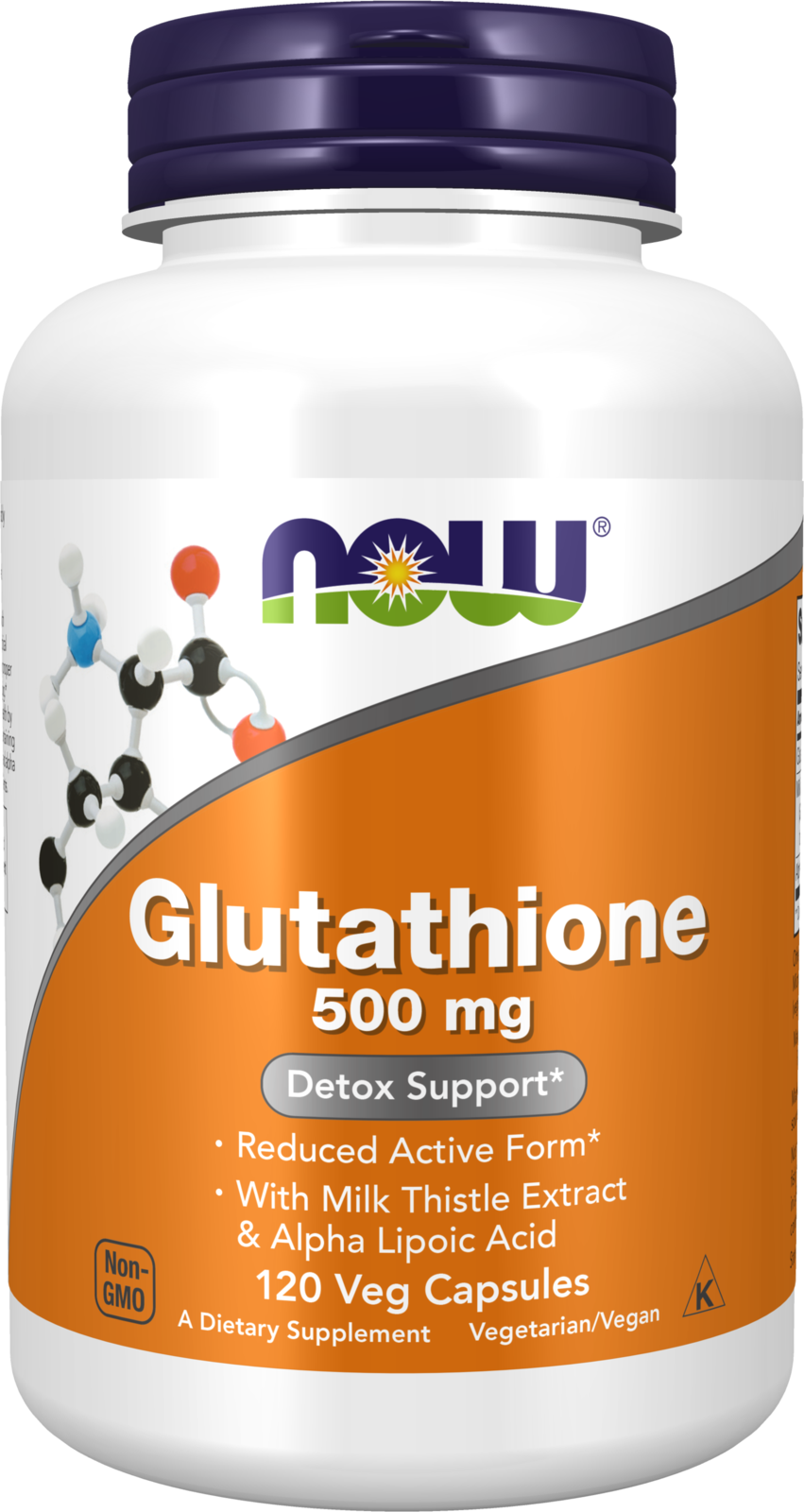 NOW Supplements, Glutathione 500 mg, Detoxification Support*, 120 Veg Caps