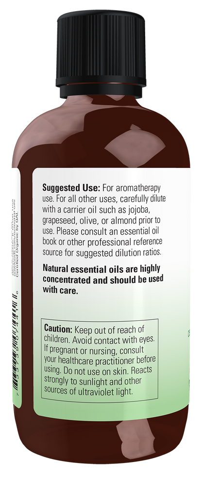 NOW Essential Oils, Organic Orange Oil, Cold Pressed, Undiluted, 4 fl. oz