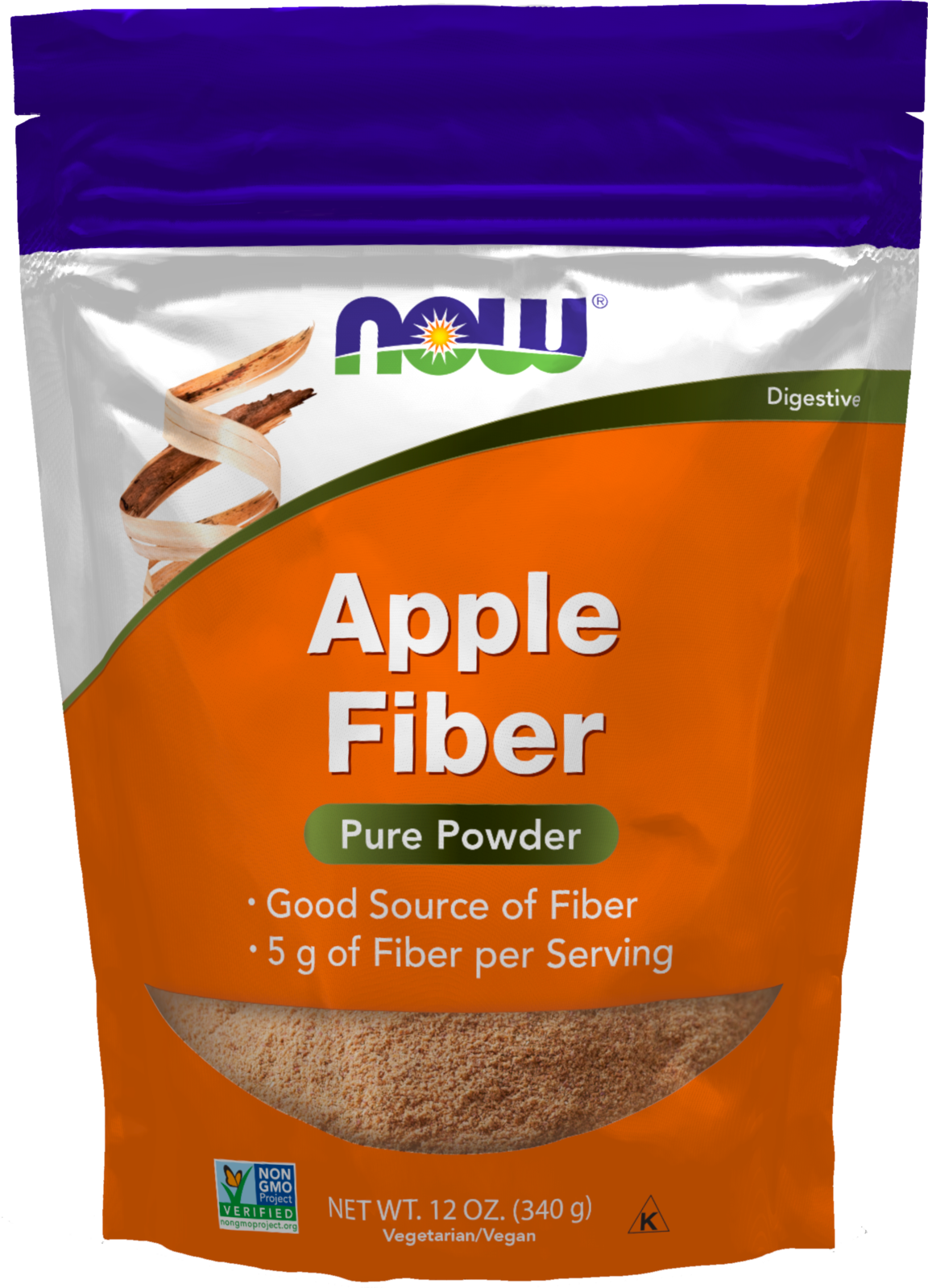 NOW Supplements, Apple Fiber Powder,  Non-GMO Project Verified, 12 oz
