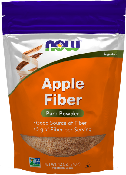 NOW Supplements, Apple Fiber Powder,  Non-GMO Project Verified, 12 oz