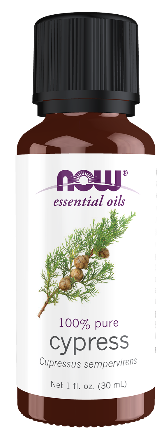 NOW Essential Oils, Cypress Oil, Undiluted, Steam Distilled, 1 fl. oz