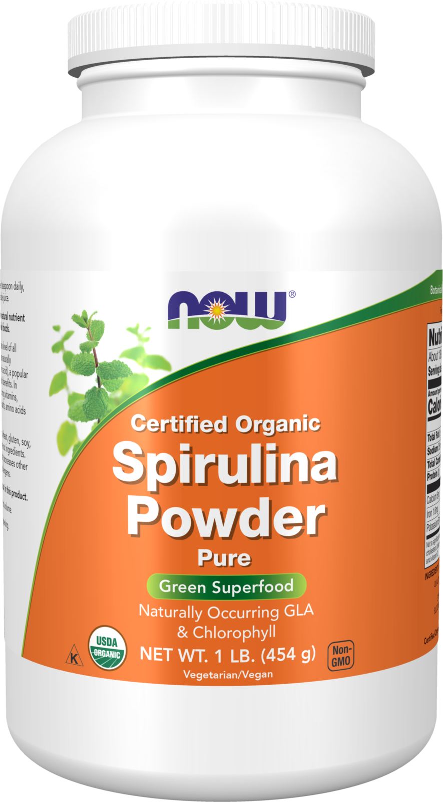 NOW Supplements, Organic Spirulina Powder, 1 lb