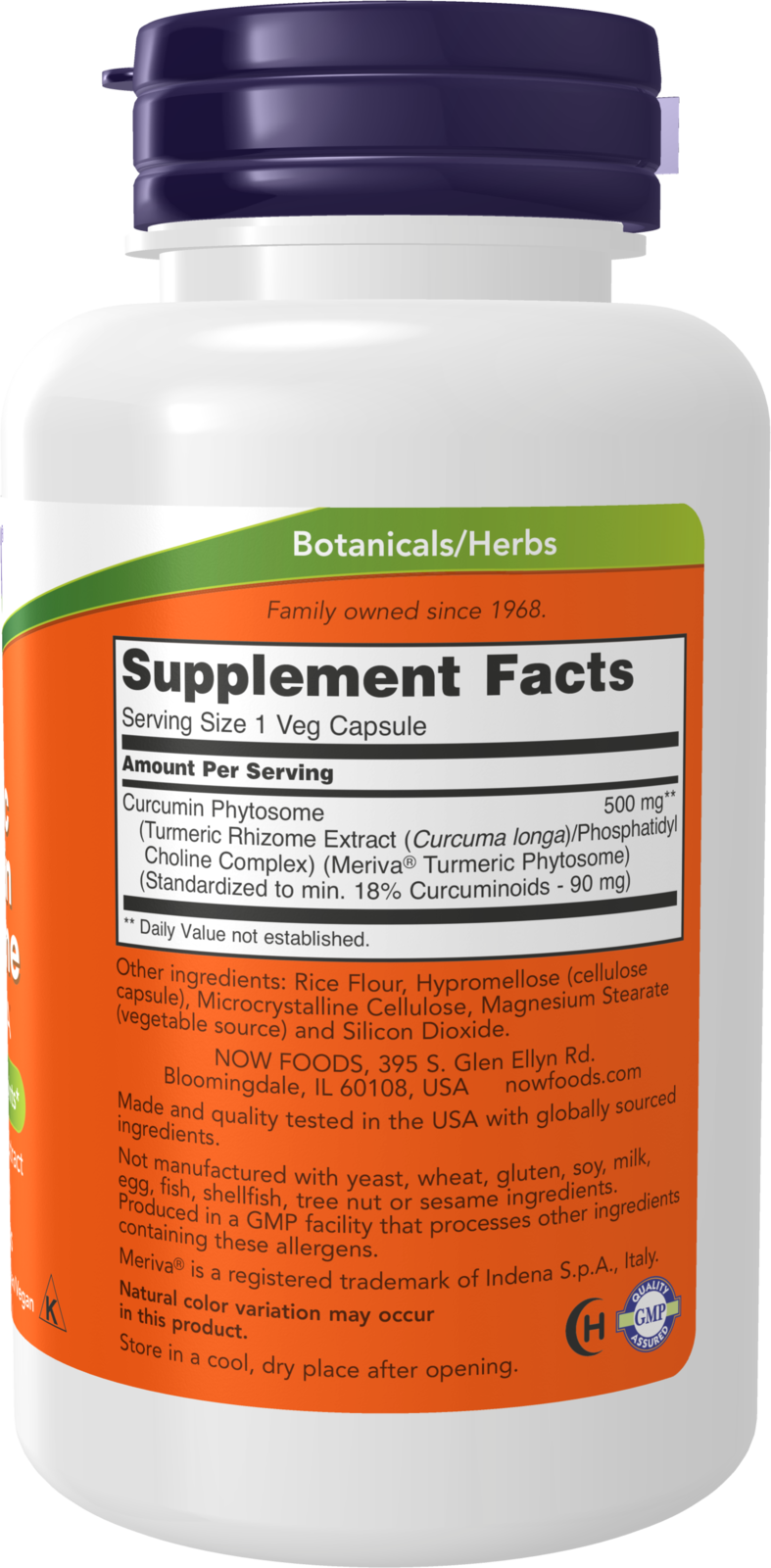 NOW Supplements, Curcumin Phytosome, Bio-Enhanced Turmeric Ext, 60 Veg Caps