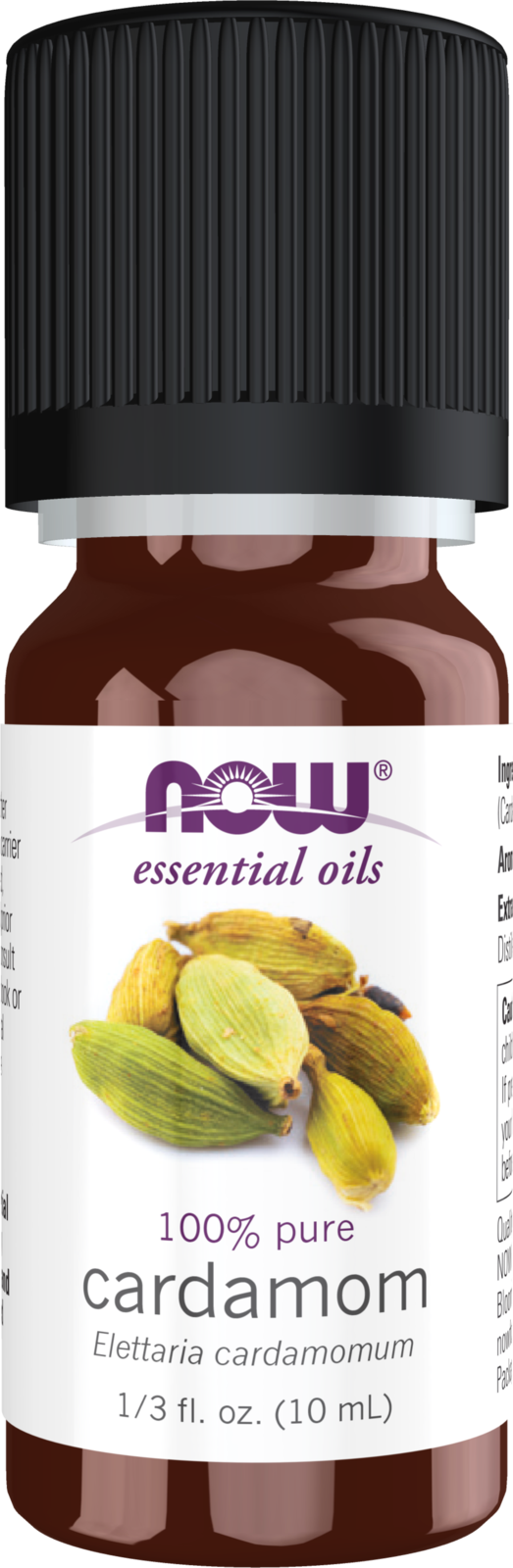 NOW Essential Oils, Cardamom Oil, Undiluted, Steam Distilled, 10 mL
