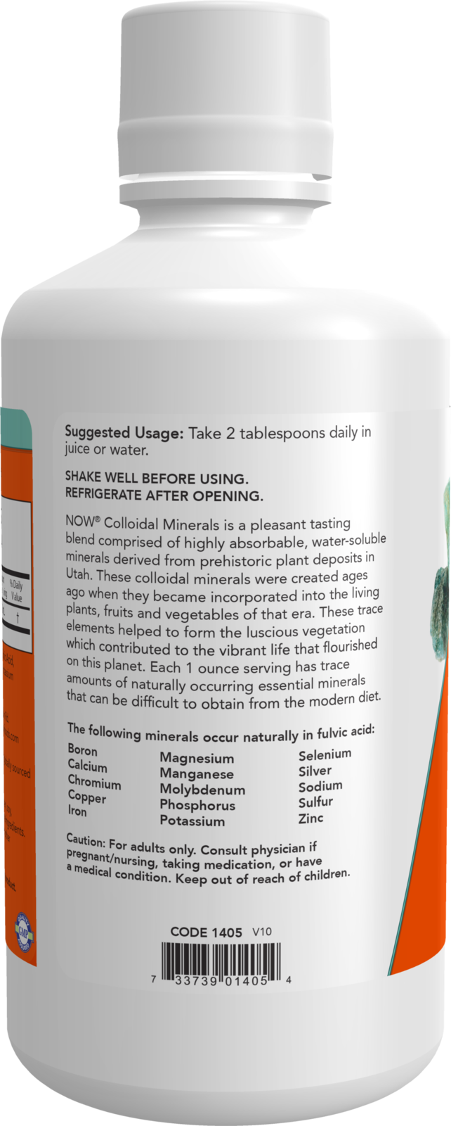 NOW Supplements, Colloidal Minerals Liquid, Trace Minerals, 32 fl. oz