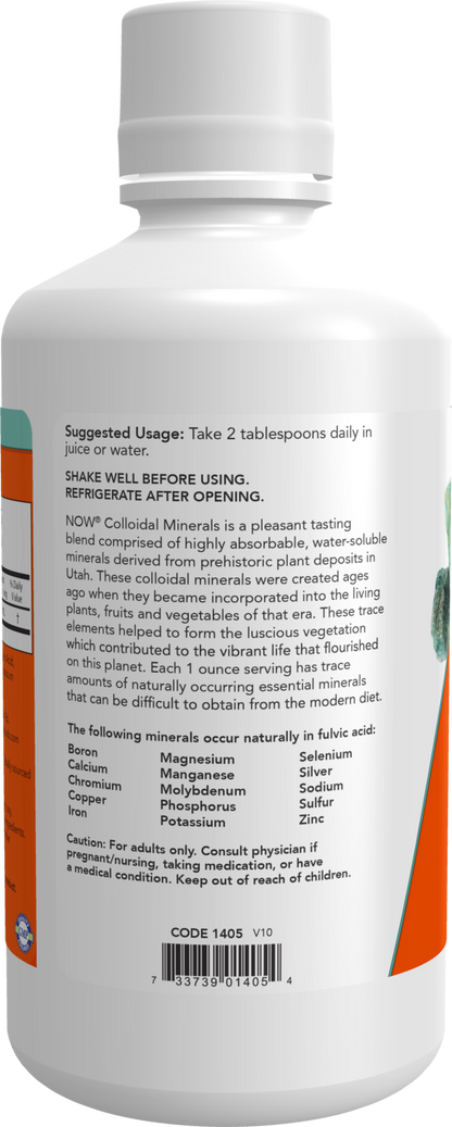 NOW Supplements, Colloidal Minerals Liquid, Trace Minerals, 32 fl. oz