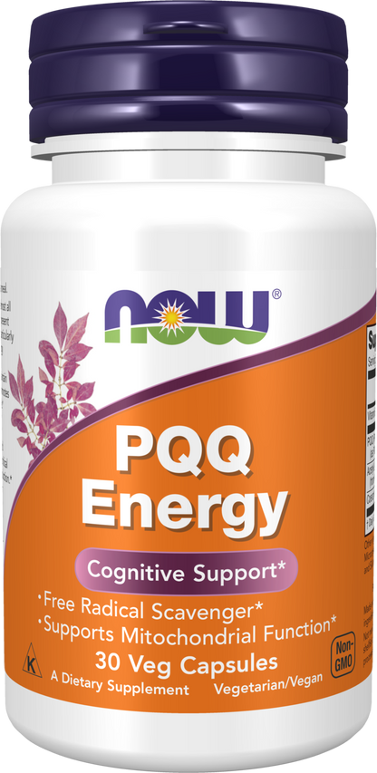 NOW Supplements, PQQ Energy, Free Radical Scavenger*, 30 Veg Caps