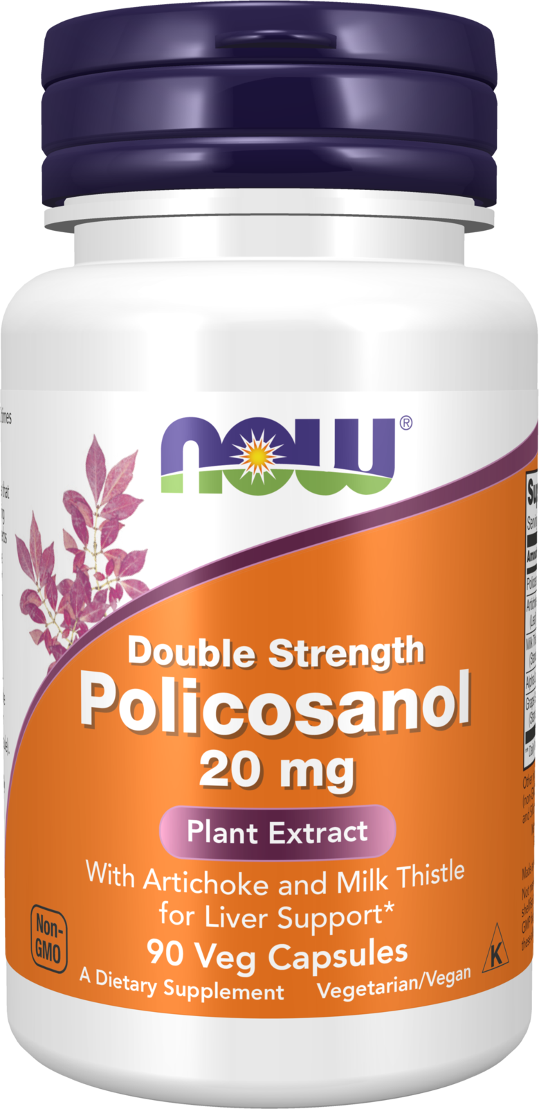 NOW Supplements, Policosanol 20 mg, Blend of LCFAs , 90 Veg Caps