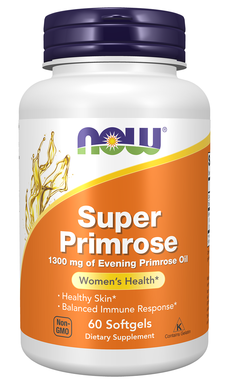NOW Supplements, Super Primrose 1300 mg with GLA, 60 Softgels