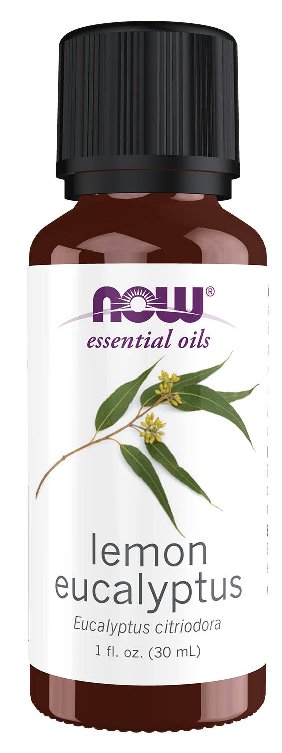 NOW Essential Oils, Lemon Eucalyptus Oil, Steam Distilled, 1 fl. oz
