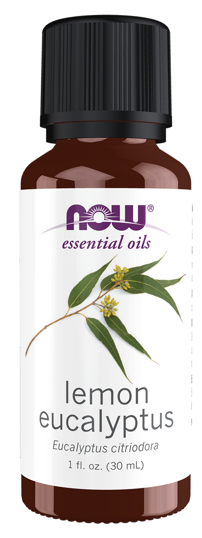 NOW Essential Oils, Lemon Eucalyptus Oil, Steam Distilled, 1 fl. oz