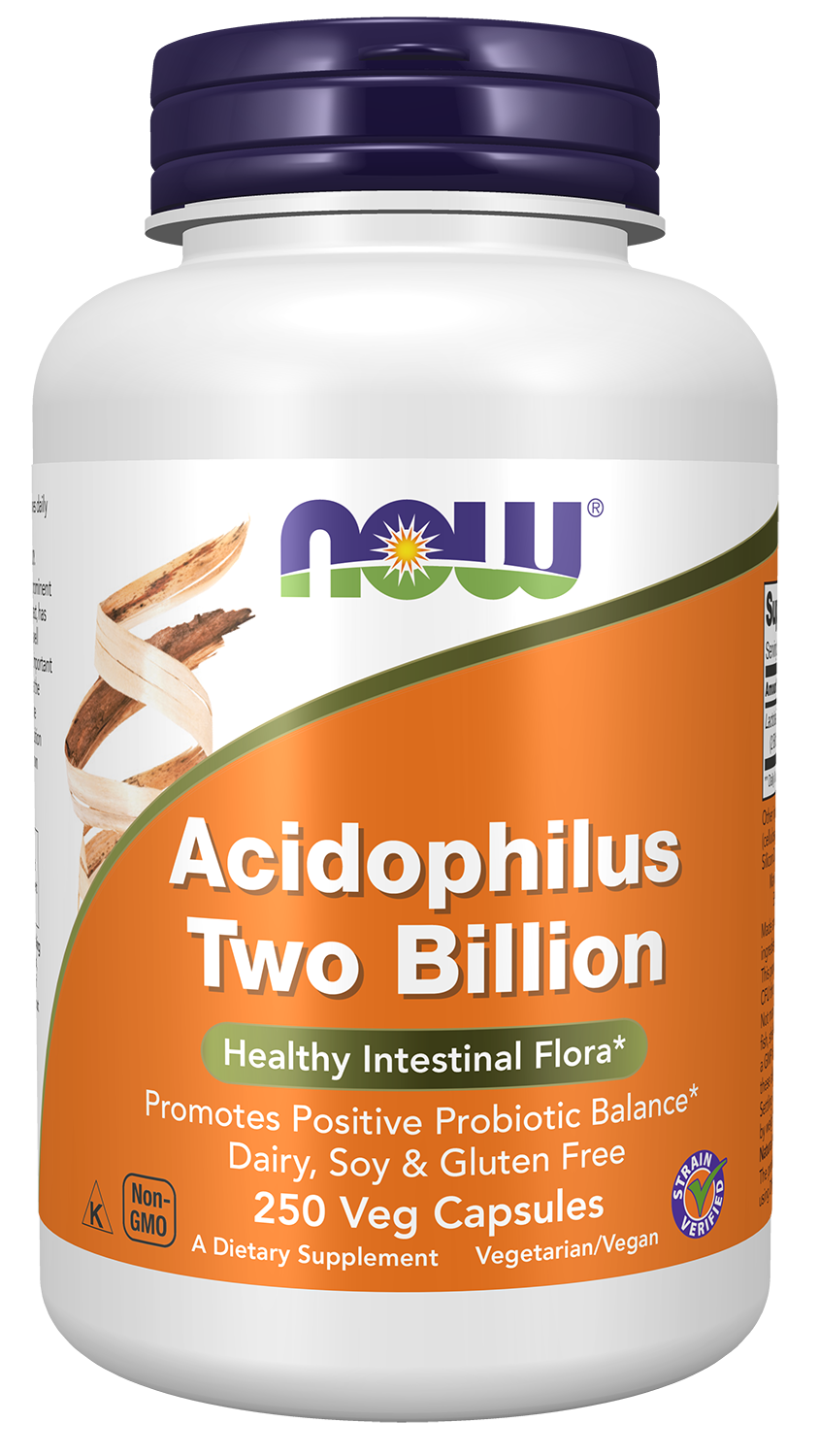 NOW Supplements, Acidophilus, 2 Billion, Probiotic, 250 Veg Caps