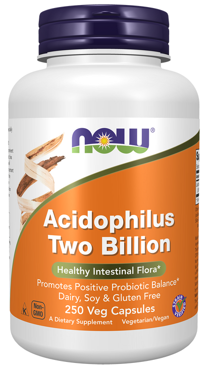 NOW Supplements, Acidophilus, 2 Billion, Probiotic, 250 Veg Caps