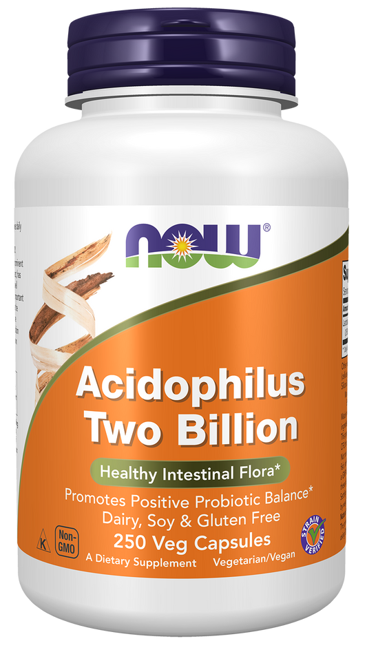 NOW Supplements, Acidophilus, 2 Billion, Probiotic, 250 Veg Caps