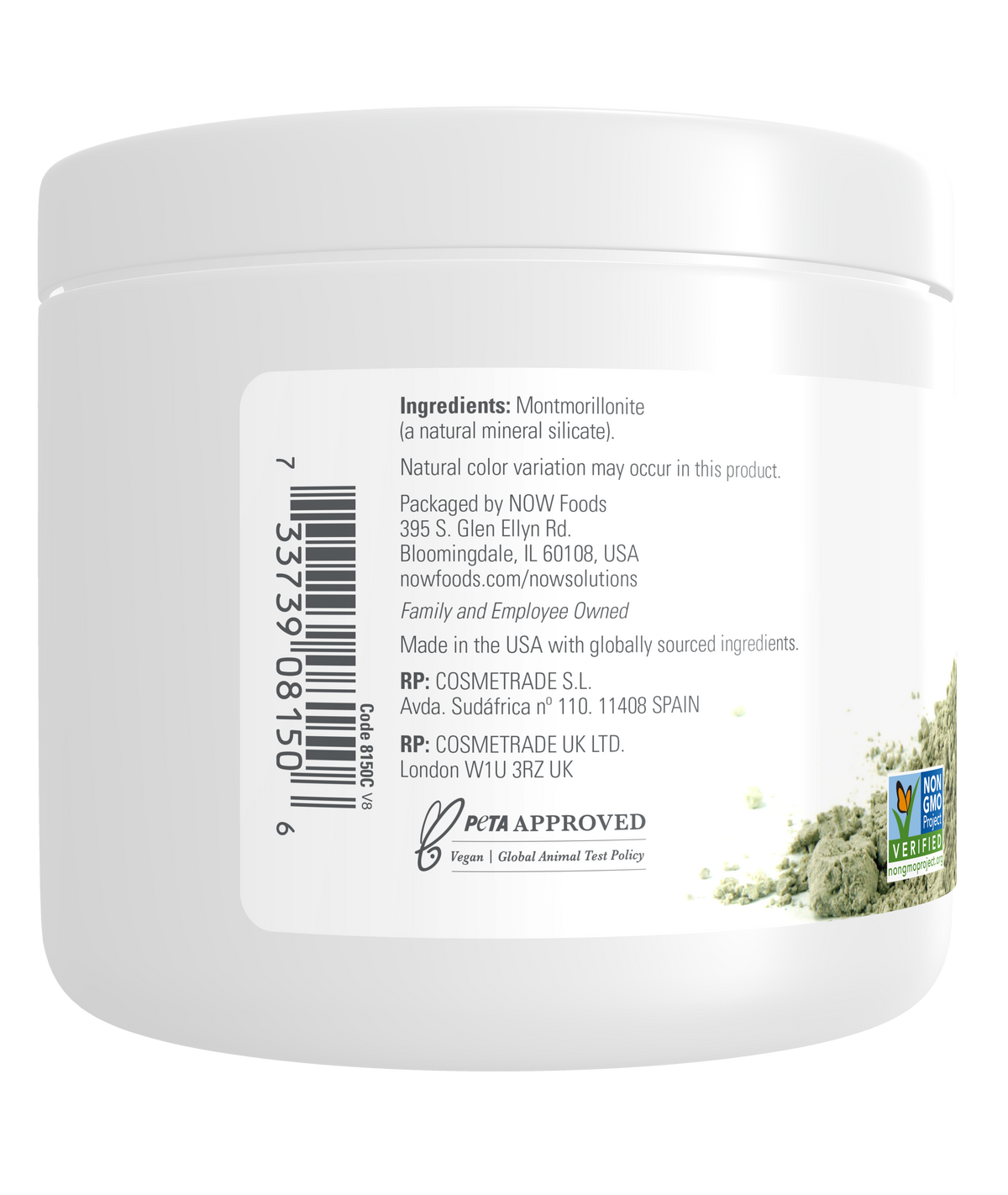 NOW Solutions, European Clay Powder, Facial Cleansing Mask, 6 oz