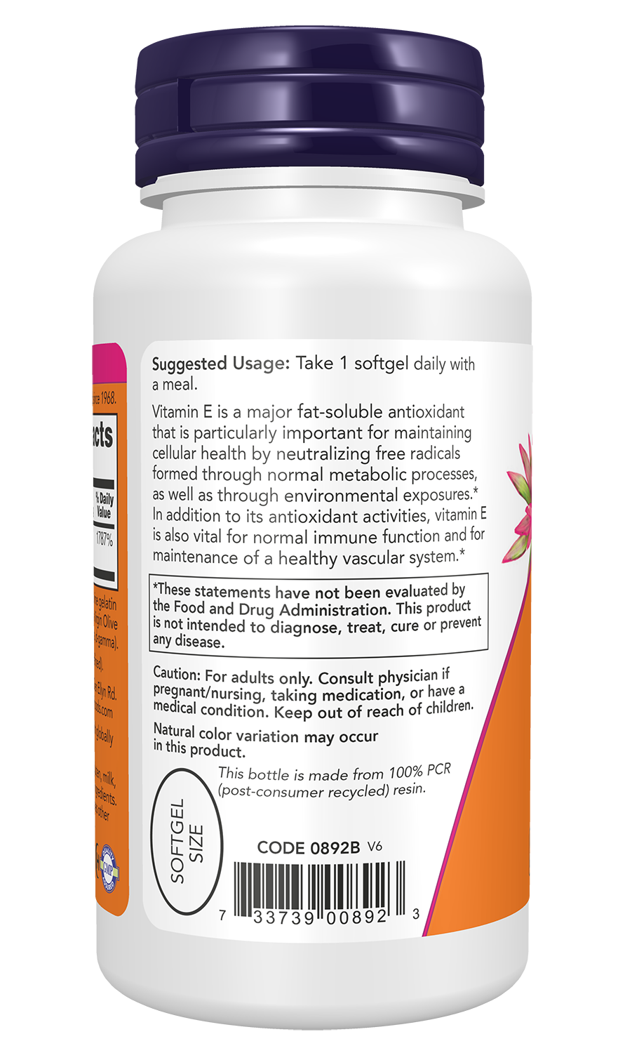 NOW Supplements, Vitamin E-400 IU Mixed Tocopherols, 100 Softgels