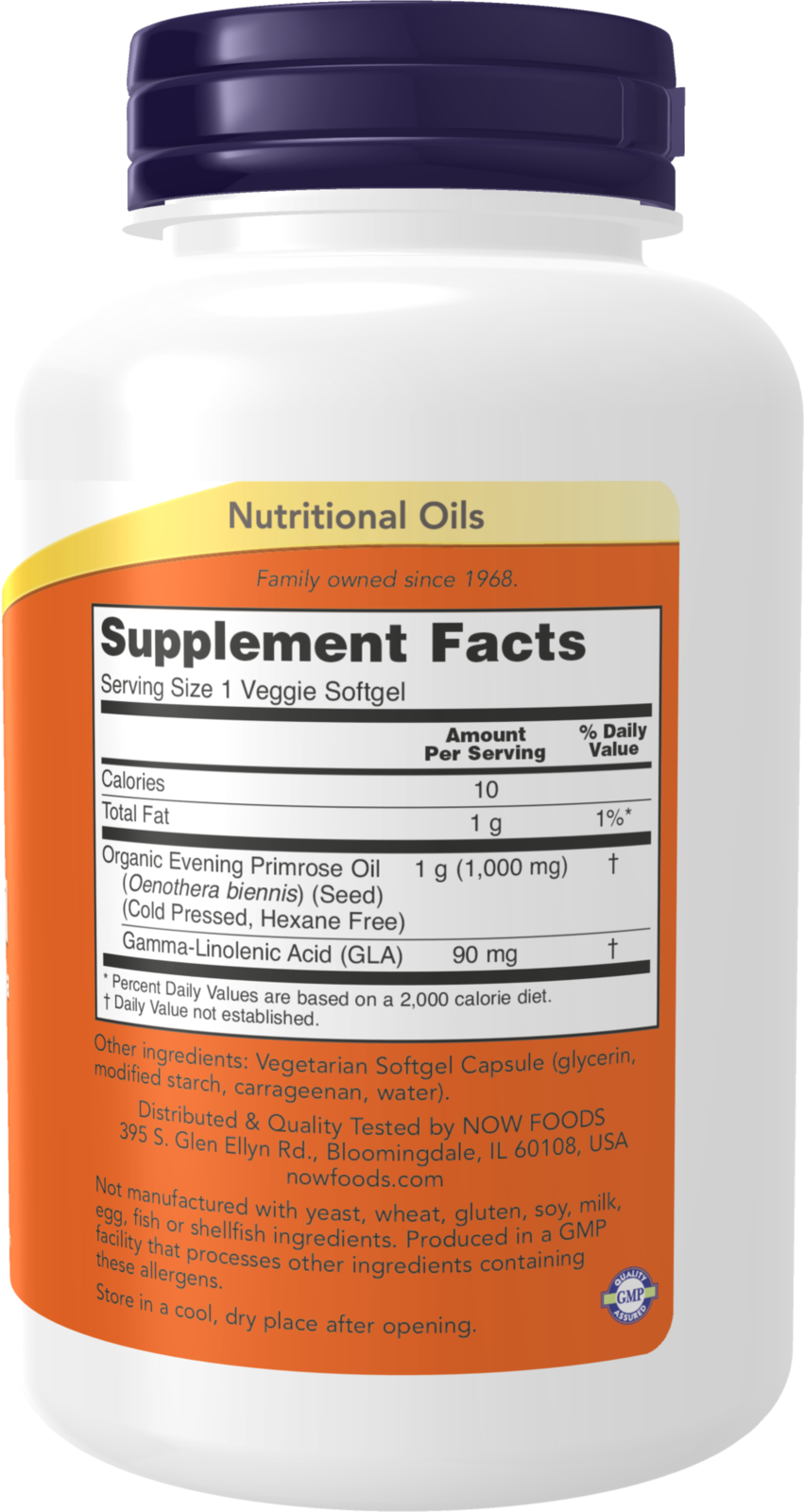 NOW Supplements, Evening Primrose Oil 1,000 mg with GLA, 90 Veg Softgels