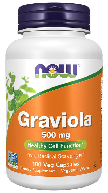 NOW Supplements, Graviola 500 mg, Healthy Cell Function*, 100 Veg Caps