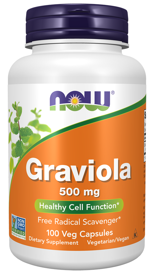 NOW Supplements, Graviola 500 mg, Healthy Cell Function*, 100 Veg Caps