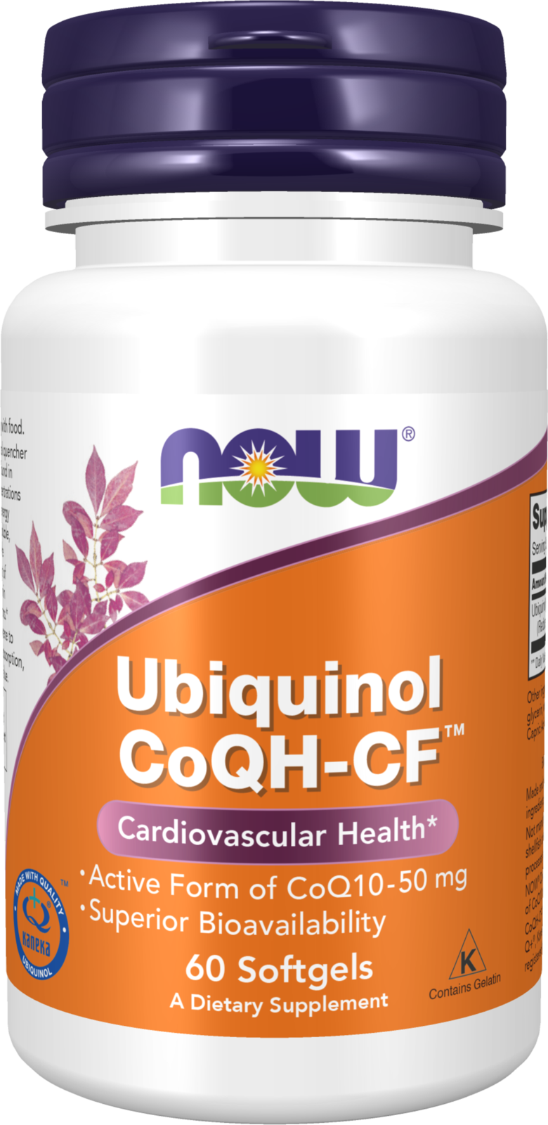 NOW Supplements, Ubiquinol CoQH-CF™ (the Active Form of CoQ10), 60 Softgels