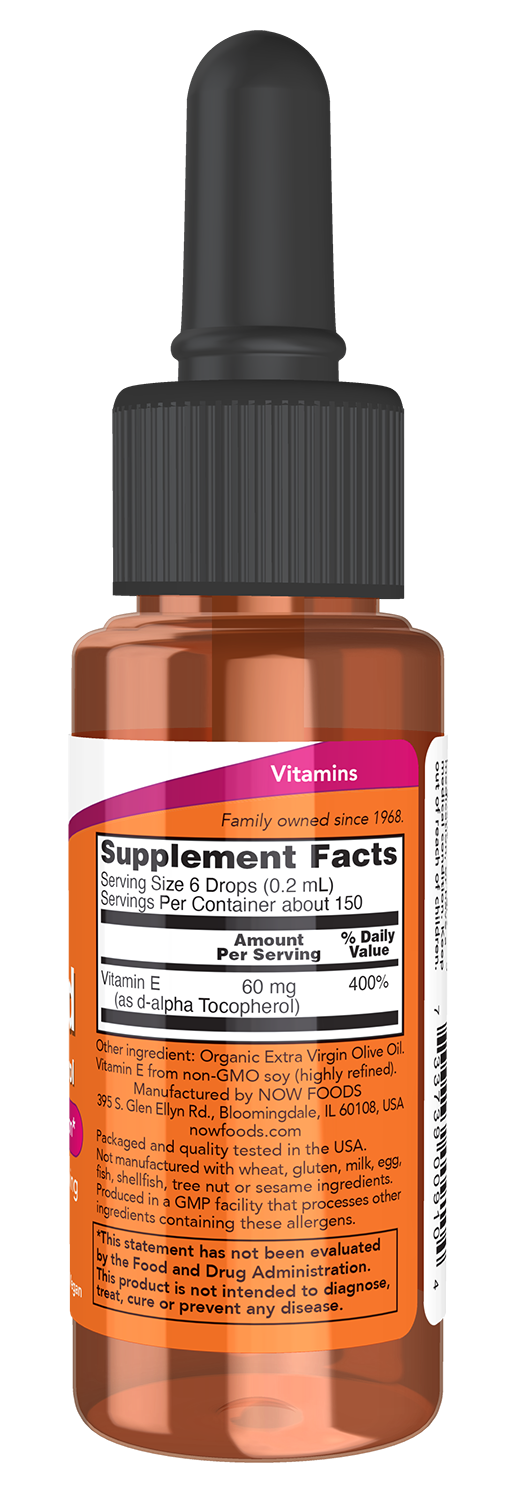 NOW Supplements, Vitamin E Liquid, Antioxidant Protection*, 1 oz