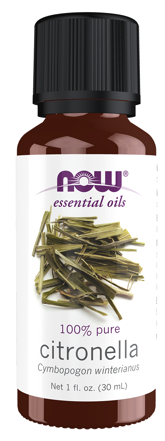 NOW Essential Oils, Citronella Oil, Undiluted, Steam Distilled, 1 fl. oz