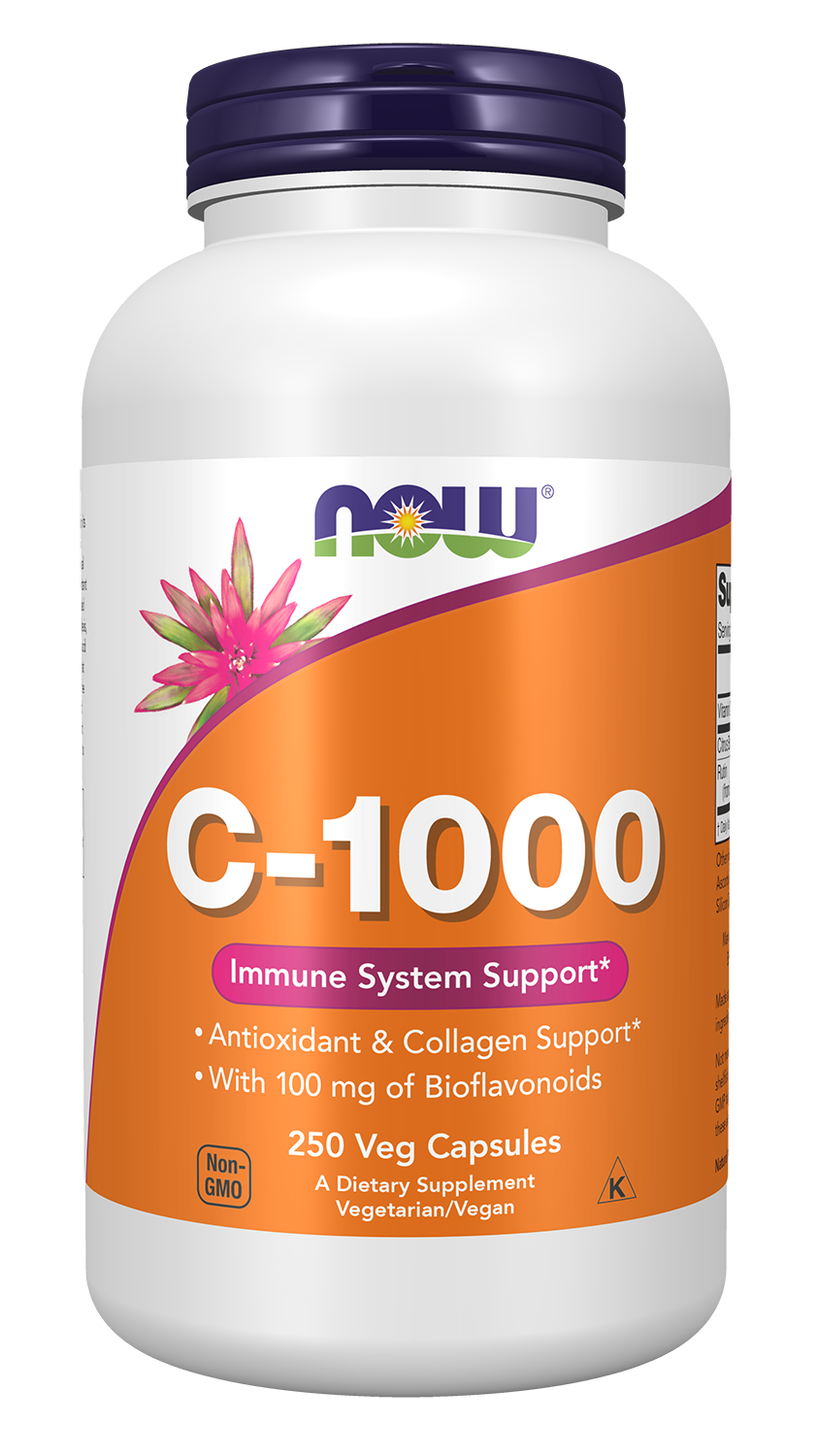 NOW Supplements, Vitamin C-1,000 with 100 mg of Bioflavonoids, 250 Veg Caps