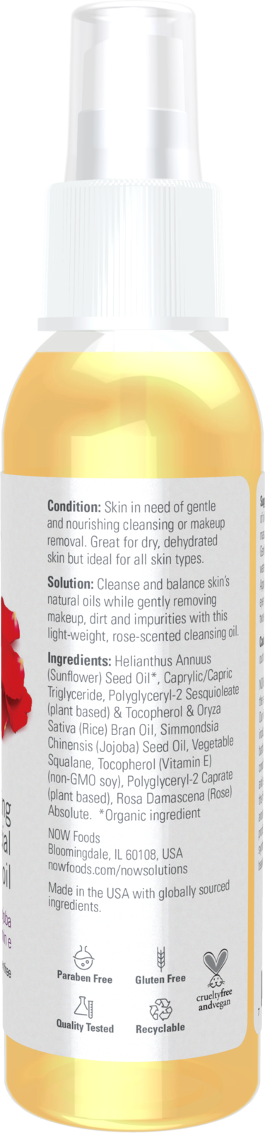 NOW Solutions, Soothing Rose Facial Cleansing Oil, 4 fl. oz