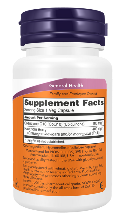 NOW Supplements, CoQ10 100 mg, Pharmaceutical Grade, 30 Veg Caps