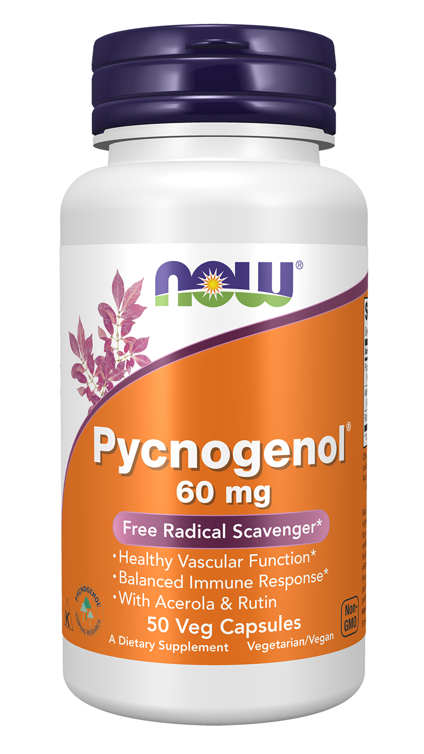NOW Supplements, Pycnogenol 60 mg with Amla & Rutin Powder, 50 Veg Caps